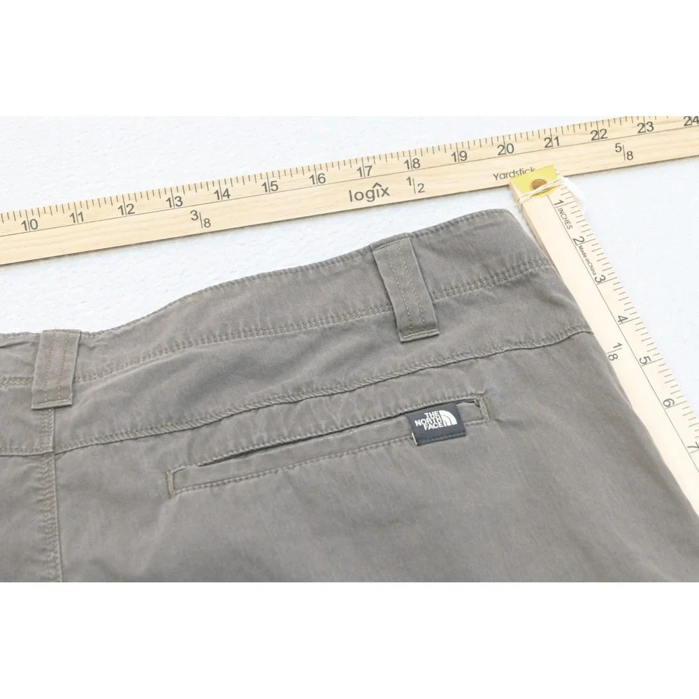 The North Face Cargo Shorts Mens 38 Taupe Olive Brown Utility Hiking Excellent